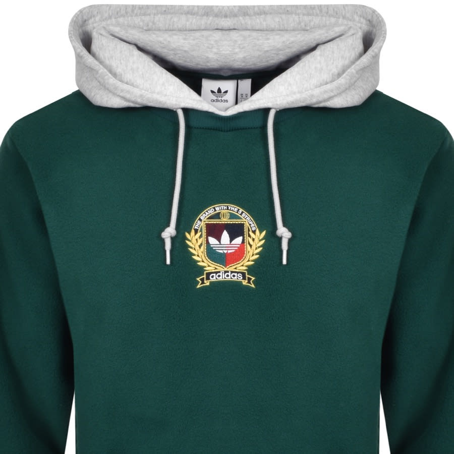 Alternative Image for Productadidas Originals Collegiate Crest Hoodie Green2
